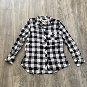 Thread & Supply - Black & White Check Flannel - Size M